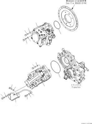 705-52-30960 720-1L-00010 720-1L-04160 720-1L-01010 Для Komatsu WA100-5 Гидравлический поршневый насос HST