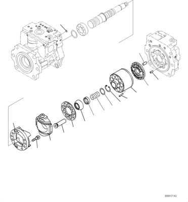 708-1g-00060 708-1g-01060 708-1g-04310 Для Komatsu Wa470-6 Wa480-6 Гидравлический поршневый главный насос Погрузчик насос оригинальный