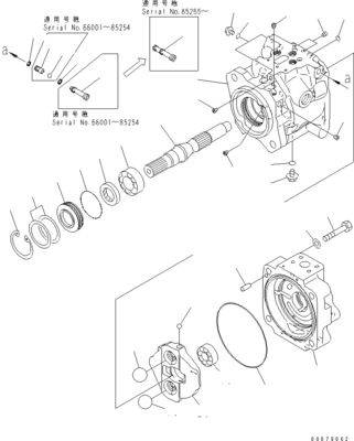 708-1W-00961 708-1W-01850 708-1W-00010 Для Komatsu WA450-6 WA470-6 WA480-6 Гидравлический поршневый рулевой насос