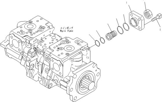 708-2G-00800 708-2G-00801 708-2G-01081 Для загрузчиков Komatsu WA600-6 Гидравлический насос Пистоновый насос Главный насос Высокое качество
