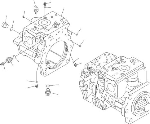 708-2G-00800 708-2G-00801 708-2G-01081 Для загрузчиков Komatsu WA600-6 Гидравлический насос Пистоновый насос Главный насос Высокое качество