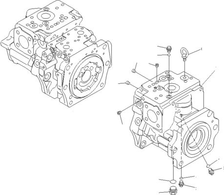 708-2G-00800 708-2G-00801 708-2G-01081 Для загрузчиков Komatsu WA600-6 Гидравлический насос Пистоновый насос Главный насос Высокое качество
