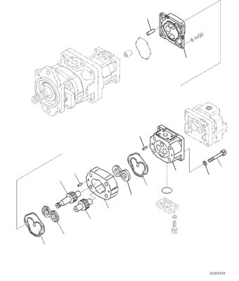 705-56-36051 705-56-36050 705-38-30060 Для Komatsu WHEEL LOADER WA320-6 Гидравлический насос GP-PISTON