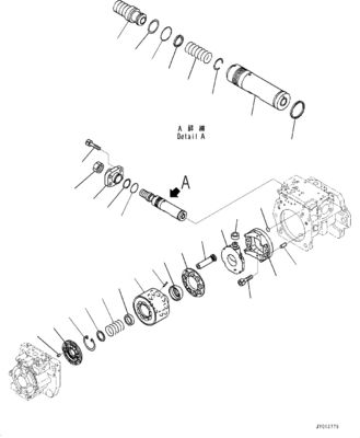 708-1H-00261 708-1H-01261 708-1H-04270 Для бульдозера Komatsu D375A-8 Гидравлический главный насос Оригинальное рабочее оборудование насос