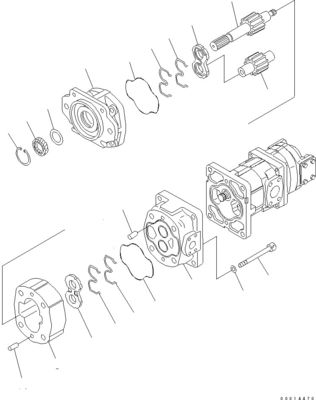705-14-41010 705-14-41040 Для Бульдозера Komatsu D155AX-5 WA450 470-1 Гидравлический насос Свинцовый насос Послепродажная продукция