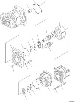 705-14-41010 705-14-41040 Для Бульдозера Komatsu D155AX-5 WA450 470-1 Гидравлический насос Свинцовый насос Послепродажная продукция
