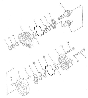 705-14-41010 705-14-41040 Для Бульдозера Komatsu D155AX-5 WA450 470-1 Гидравлический насос Свинцовый насос Послепродажная продукция