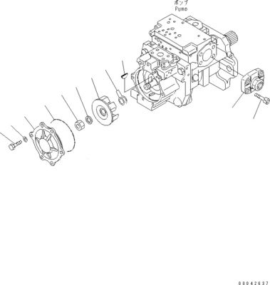 708-1H-00250 708-1H-00251 Для бульдозера Komatsu D155AX-6 D155AX-6A Гидравлический главный насос Оригинальное рабочее оборудование насос