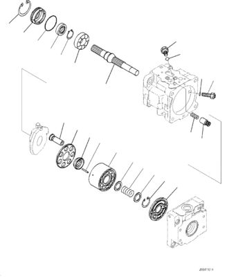708-1T-00552 708-1T-01552 708-1T-04150 Для бульдозера Komatsu D39EX-22 D39PX-22 D31EX-22 Гидравлический насос FUN Original