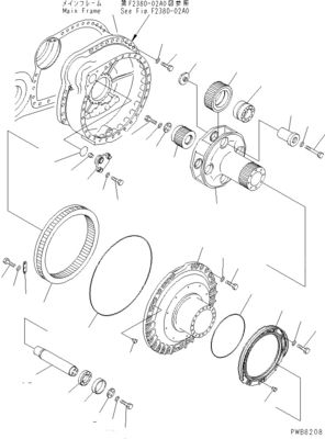 195-27-00801 195-27-00811 Для бульдозера Komatsu D375A-8 Проездная сборка Финальный привод Оригинальный двигатель послепродажного привода