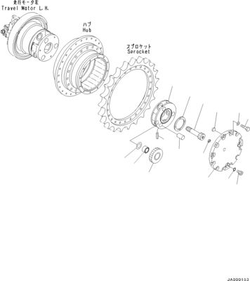 11Y-27-40400 11Y-27-40101 Для бульдозера Komatsu D37EX-23 D39EX-23 Проездная сборка Финальный диск Оригинальный рынок послепродажного оборудования