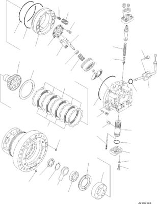 11Y-27-40400 11Y-27-40101 Для бульдозера Komatsu D37EX-23 D39EX-23 Проездная сборка Финальный диск Оригинальный рынок послепродажного оборудования