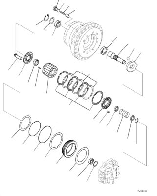 207-27-00260 708-8H-00320 Для экскаватора Komatsu PC300-7 340NLC-7 350-7 Транспортная сборка Финальный привод Оригинальный транспортный двигатель