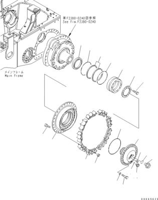17A-27-00141 17A-27-00142 Для бульдозера Komatsu D155A-6 Проездная сборка Финальный привод Проездный мотор Послепродажная часть Оригинал