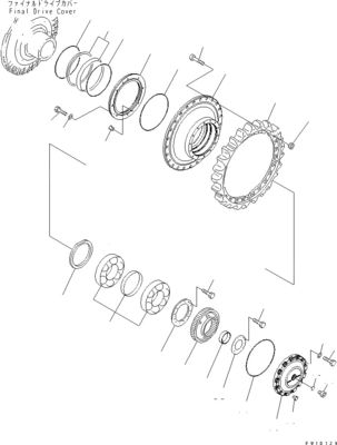 17M-27-00350 17M-27-00530 17M-27-00540 Для бульдозера Komatsu D275A-5D Транспортная сборка Финальный привод Транспортный мотор Оригинальный