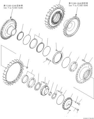 195-27-00404 195-27-00401 195-27-00400 Финальный привод для бульдозера Komatsu D375A-3