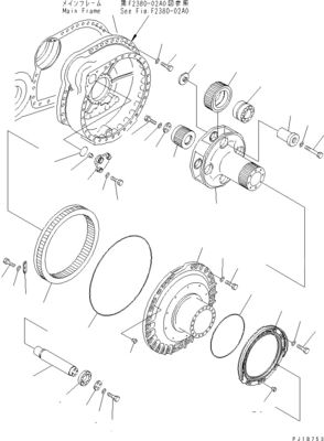 195-27-00841 195-27-00851 Экскаватор Финальный привод для бульдозера Komatsu D375A-8