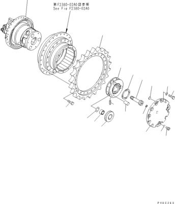 11Y-27-40101 11Y-27-40102 Экскаватор Финальный привод для бульдозера Komatsu D37EX-23 D37PX-23