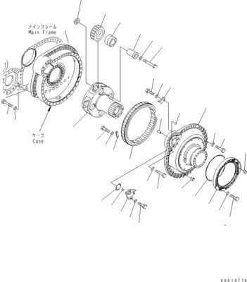 198-27-00670 198-27-00680 Экскаватор Финальный привод для бульдозера Komatsu D475A-5EO