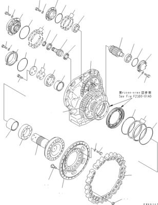 134-27-00122 134-27-00121 134-27-00120 Для бульдозера Komatsu D61EX-12 D61E-12 Экскаватор конечный привод