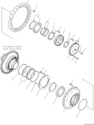 198-27-00541 198-27-00540 Для бульдозера Komatsu D475A-5 D475A-5A Проездная сборка Финальный привод