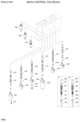 31N9-17000P 31Q9-17001P 31Q9-17002P Для экскаватора Hyundai R330LC-9S R330LC-9SH Гидравлический главный клапан управления Строительные машины Части послепродажного оборудования Высокое качество Оригинал