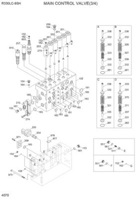 31N9-17000P 31Q9-17001P 31Q9-17002P Для экскаватора Hyundai R330LC-9S R330LC-9SH Гидравлический главный клапан управления Строительные машины Части послепродажного оборудования Высокое качество Оригинал