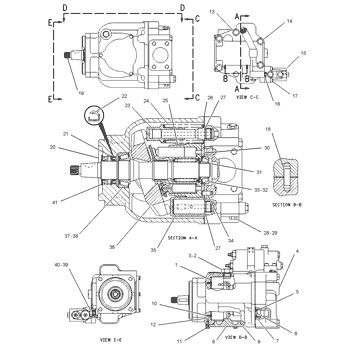 126-1184 CA1261184 1261184 0R7688 For TQCAT 65C 75C 75D 85C 85D CHALLENGER Hydraulic Main Pump Piston Pump PUMP ASSY PUMP GP-PISTON Aftermarket High quality Original