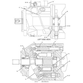 1480285 CA1480285 148-0285 Для категории 517 TRACK SKIDDER Гидравлический главный насос поршневый насос ASSY PUMP GP-PISTON Послепродажа Высокое качество Оригинальный