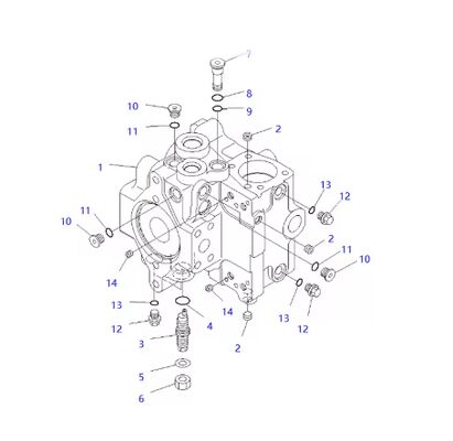 Komatsu WA50-6 Wheel Loader Hydraulic Work Pump 720-1B-00120 720-1B-00021 720-1B-00020 | Replacement Pump